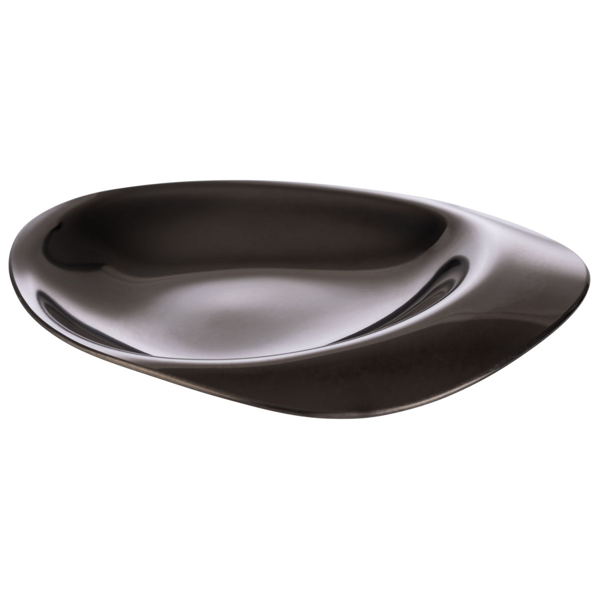 APS Teller PEBBLES, 4er-Set, Edelstahl, PVD-beschichtet 8.5x8x1 cm (LxBxH); grau; rechteckig