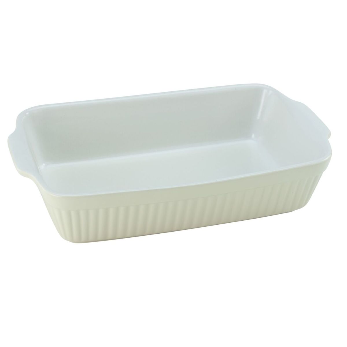 CreaTable Pastell Kitchen - Auflaufform rechteckig 2500 ml, 34x20x7.2 cm (LxBxH); creme; rechteckig