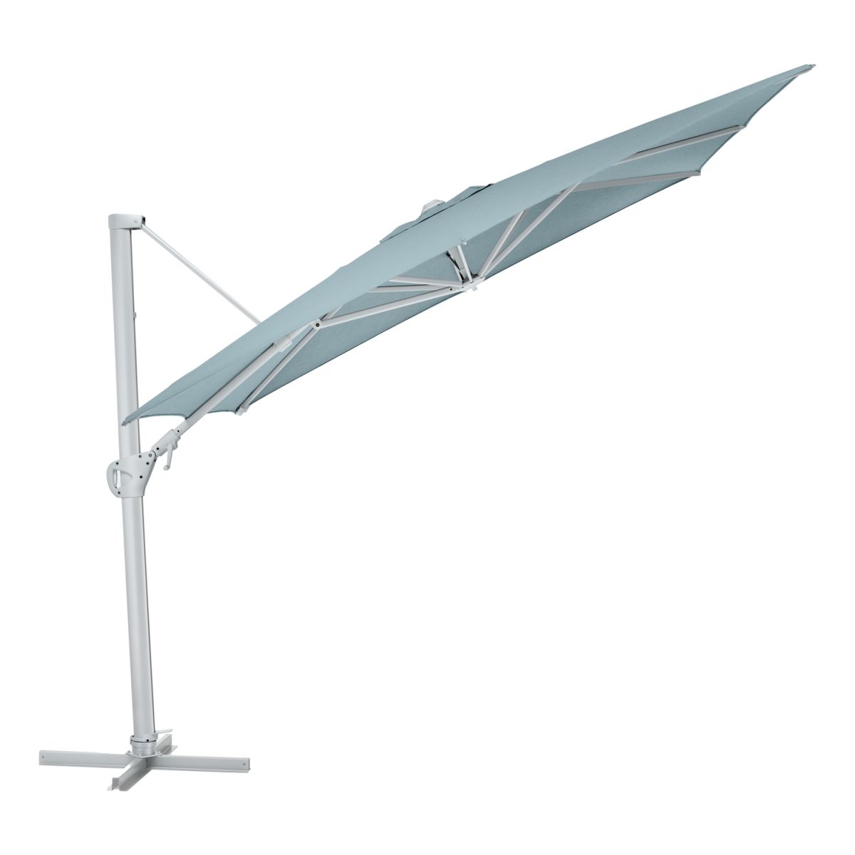 KETTLER Ampelschirm EASY SWING LX; 300x300x260 cm (LxBxH); salbei; Gestell silber; quadratisch; 3 Stück / Pack
