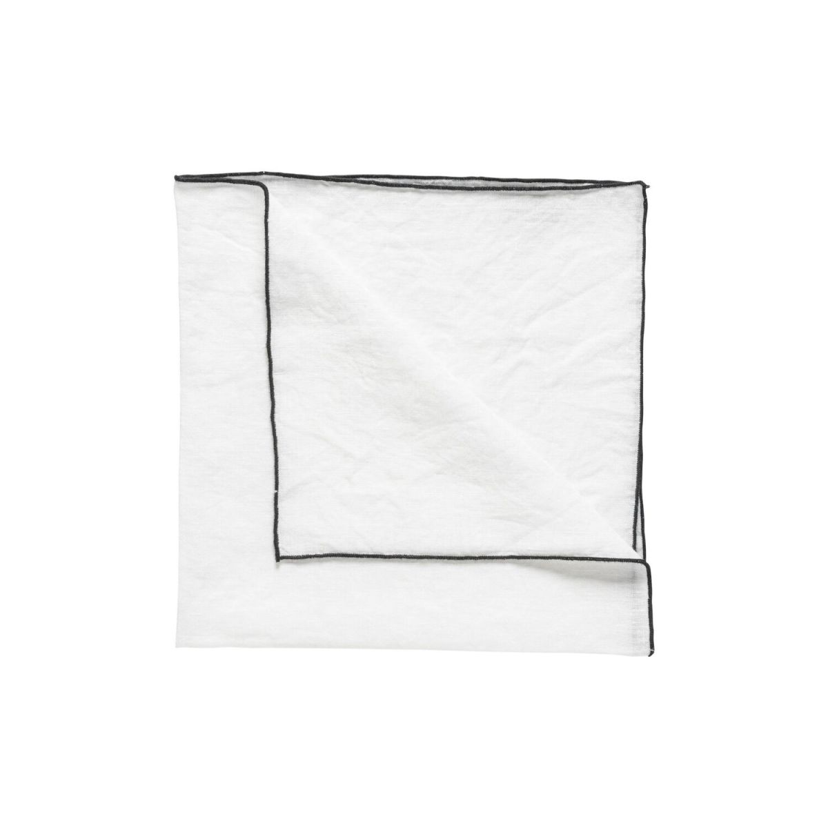Costa Nova Serviette 100 % Leinen Bella 50x50x2 cm (BxLxH); schwarz; 6 Stück / Pack
