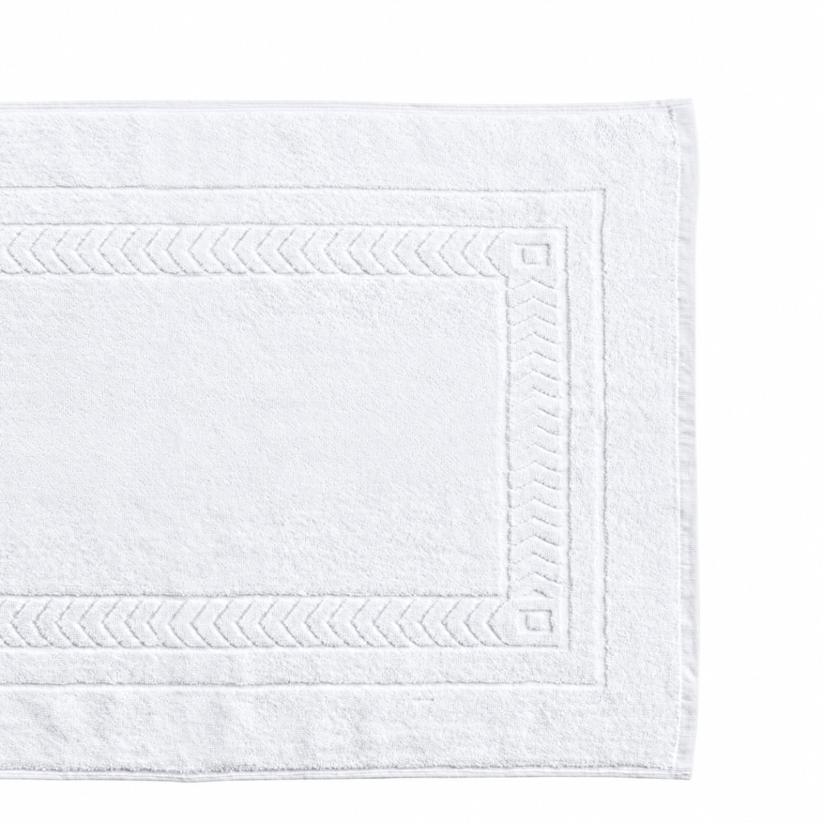 bertsch Hotelwäsche Badevorleger ca. 50/75, 600g/qm,Chevronbordüre; 50x75 cm (BxL); weiß