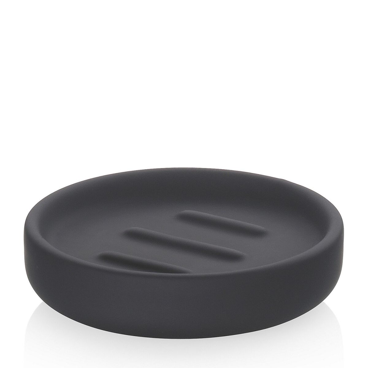 kela Seifenschale Sana Keramik 3 cm (H); schwarz; rund