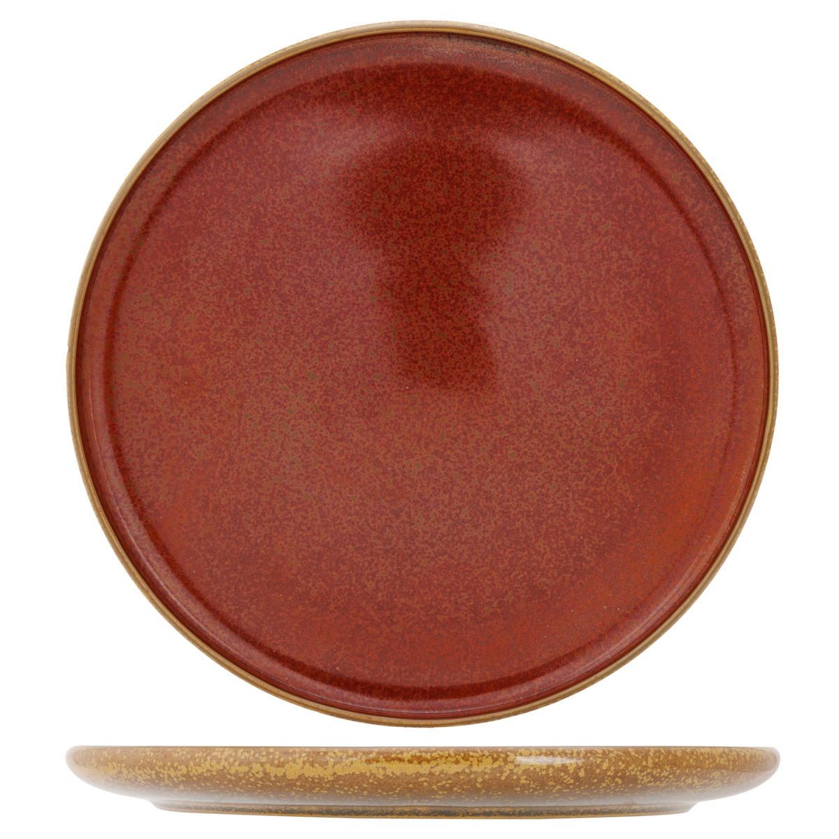 Cosy & Trendy Elements Mustard Dessertteller D20,5Cm 20.6x20.6x20.5x2.1 cm (LxBxØxH); braun/rostbraun; rund; 6 Stück / Pack