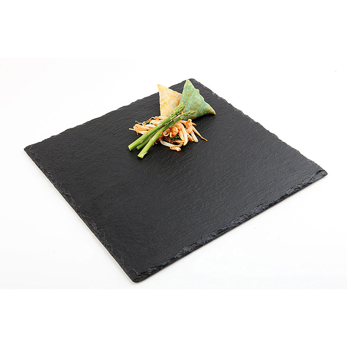 APS Untersetzer MORRA, 4er Set, Naturschiefer; 25x25x0.7 cm (LxBxH); schwarz; quadratisch