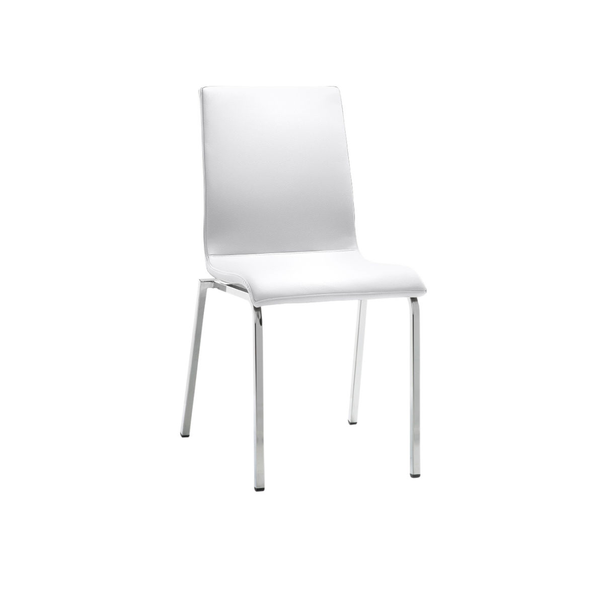 Mayer Sitzmöbel Stuhl 2120, Kunstleder desinfizierbar, Rechteckrohr 47x54x90 cm (BxTxH); Sitz perlweiß
