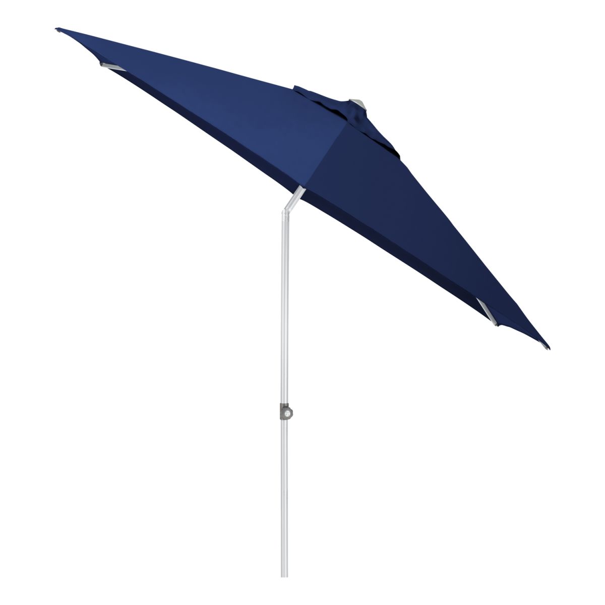 KETTLER Schirm UPF 50+ EASY PUSH, mit PU-Beschichtung 270x270x270x250 cm (LxBxØxH); blau; Gestell silber; rund