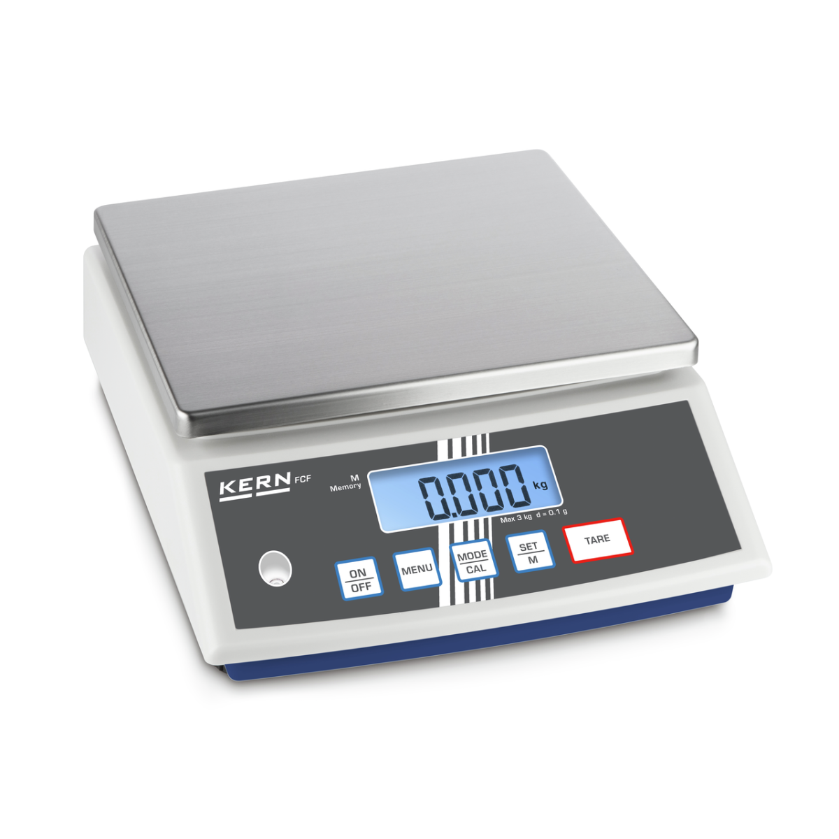 KERN Gastrowaage Küchenwaage FCF bis 30kg 27x34.5x10.6 cm (LxBxH); weiß