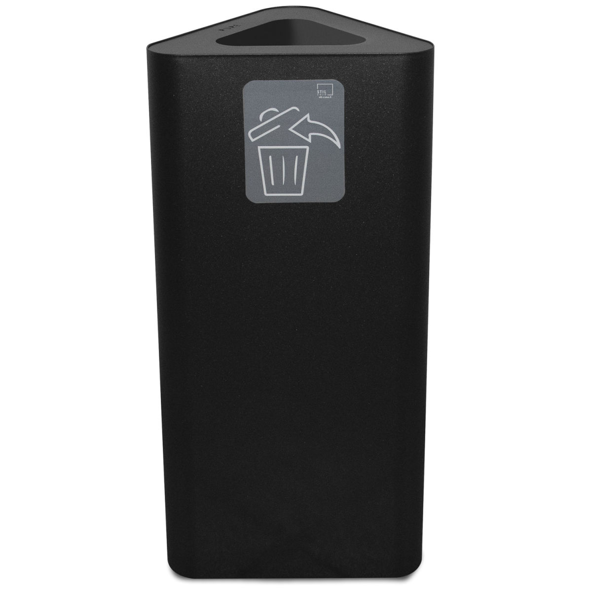 STIL CASA Stil Casa PURE Abfallsammelbehälter, Stahl lackiert 60 l, 34.5x38x82.5 cm (LxBxH); schwarz; rechteckig