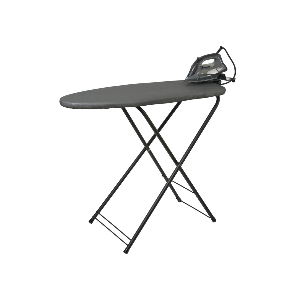 Berkshire Kompakte Bügelstation in Dunkelgrau mit 1600W Dampfbügeleisen 34x89.5x75.5 cm (LxBxH); grau