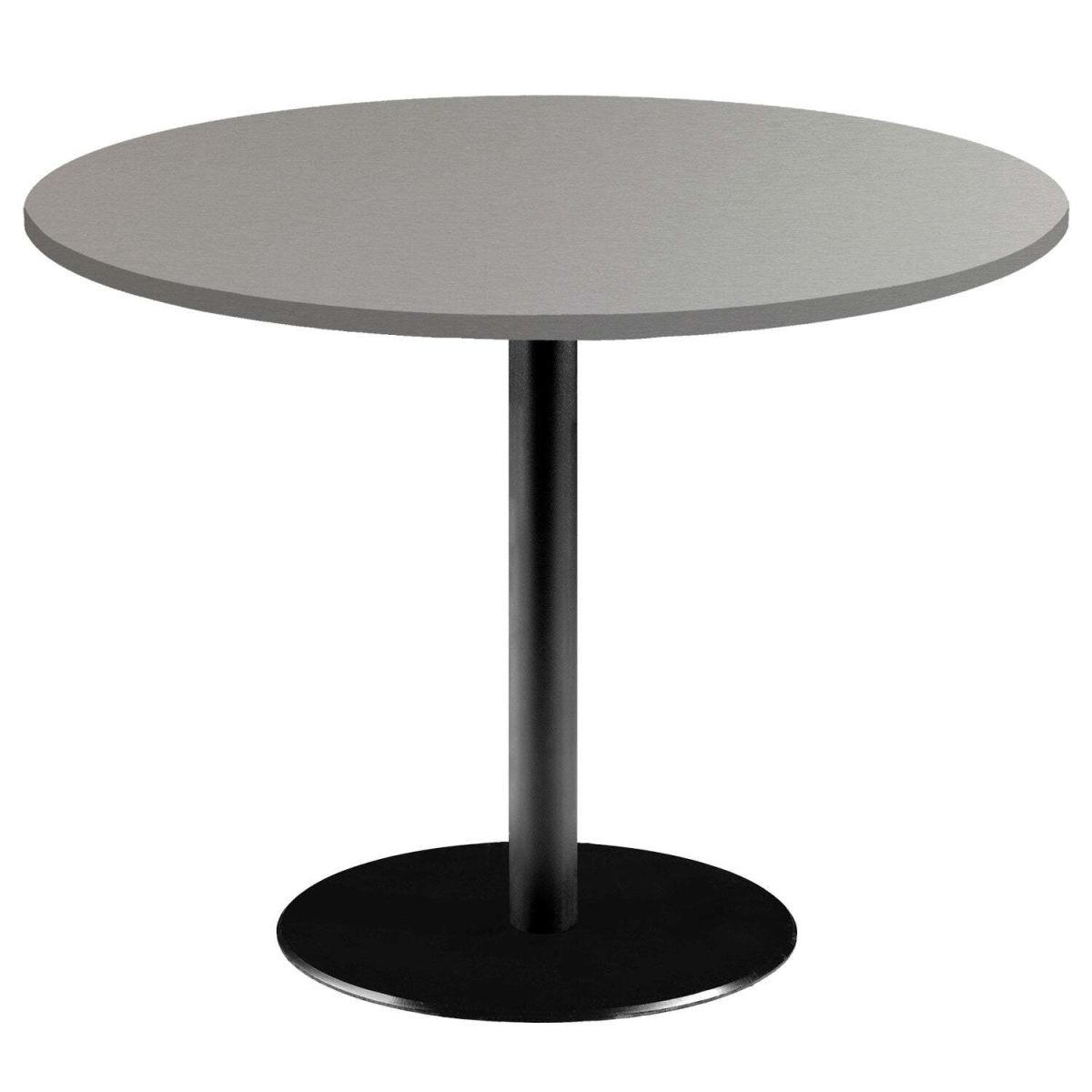 RestooTab Tisch Rome XL rund - Dekor Uni 75x120 cm (HxØ); Platte grau, Gestell schwarz; rund