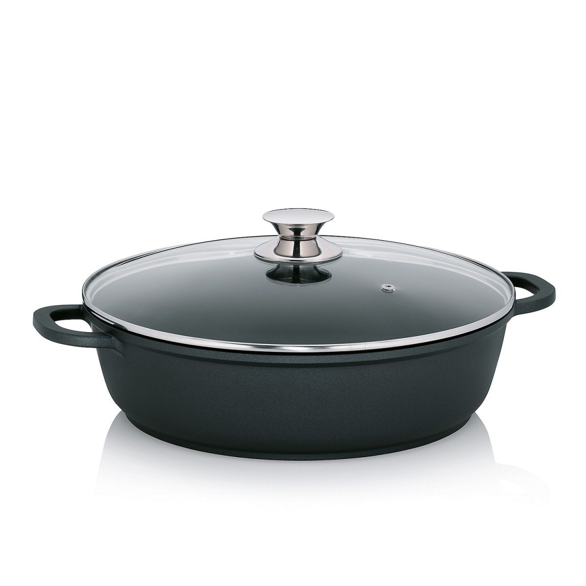 kela Servierpfanne Kerros Aluguss 5 l, 9 cm (H); schwarz; rund