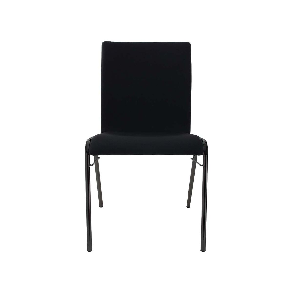 BMV Besucherstuhl 'A45' Buche, Gestell schwarz, Steg, Vollpolster 50x86x54 cm (BxTxH); Sitz schwarz, Gestell schwarz