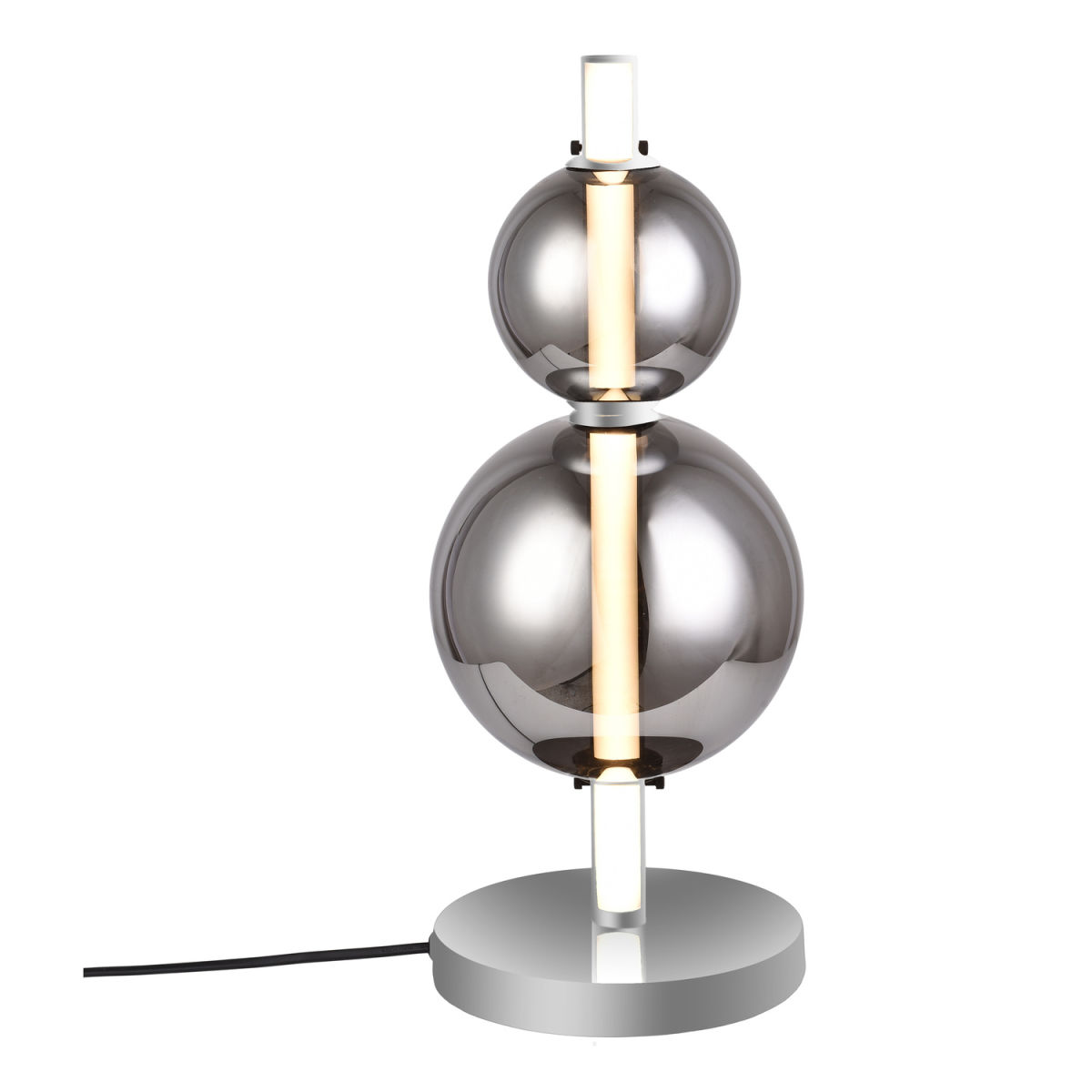 NÄVE Leuchten LED Tischleuchte chrom NOVA 18x18x18x44 cm (LxBxØxH); chrom; Gestell chrom