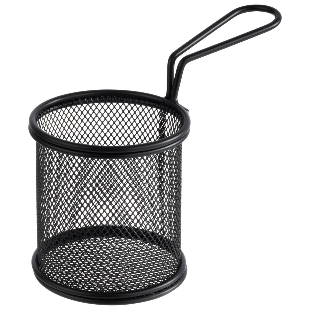 APS Servier-Frittierkorb SNACKHOLDER, Edelstahl, rund; 9x9x8.5 cm (LxBxH); schwarz