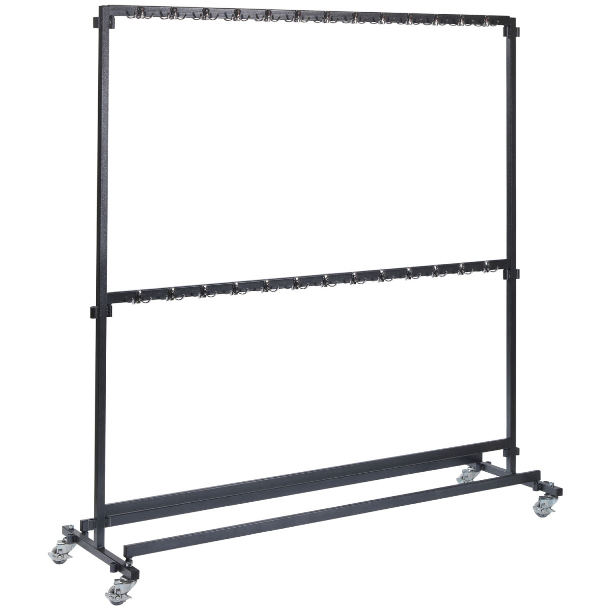 Feros Kleiderständer groß mit 104 Haken 192x60x200 cm (BxTxH); schwarz