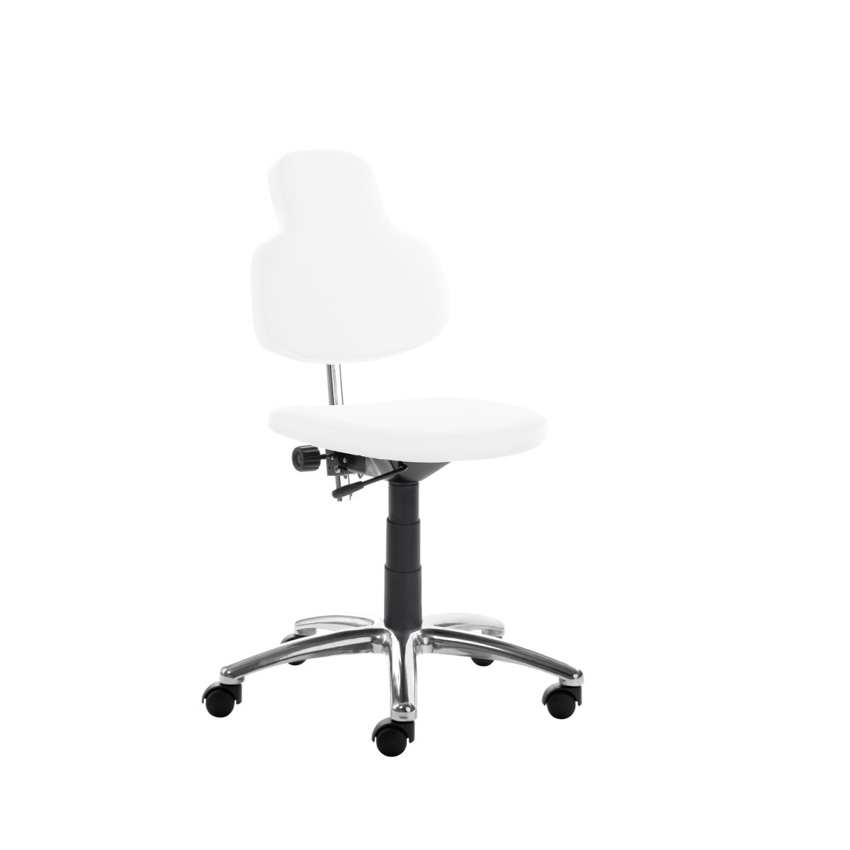 Mayer Sitzmöbel Drehstuhl 2206, desinfizierbar Balg schwarz 62x88x60 cm (BxHxT); Sitz kaltweiß
