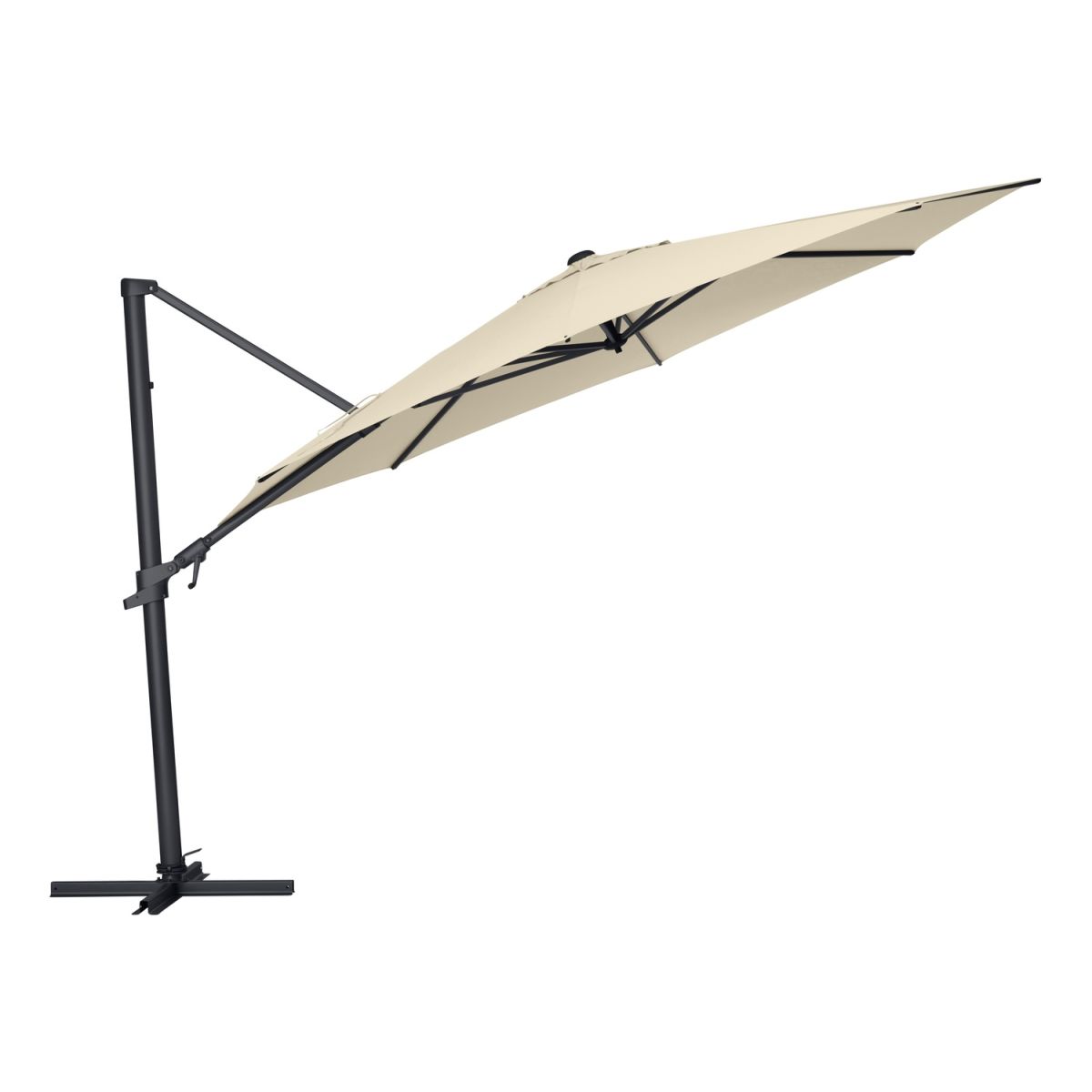 KETTLER Schirm UPF 50+ EASY FLEX , mit PU-Beschichtung 350x350x350x260 cm (LxBxØxH); natur; rund; 3 Stück / Pack