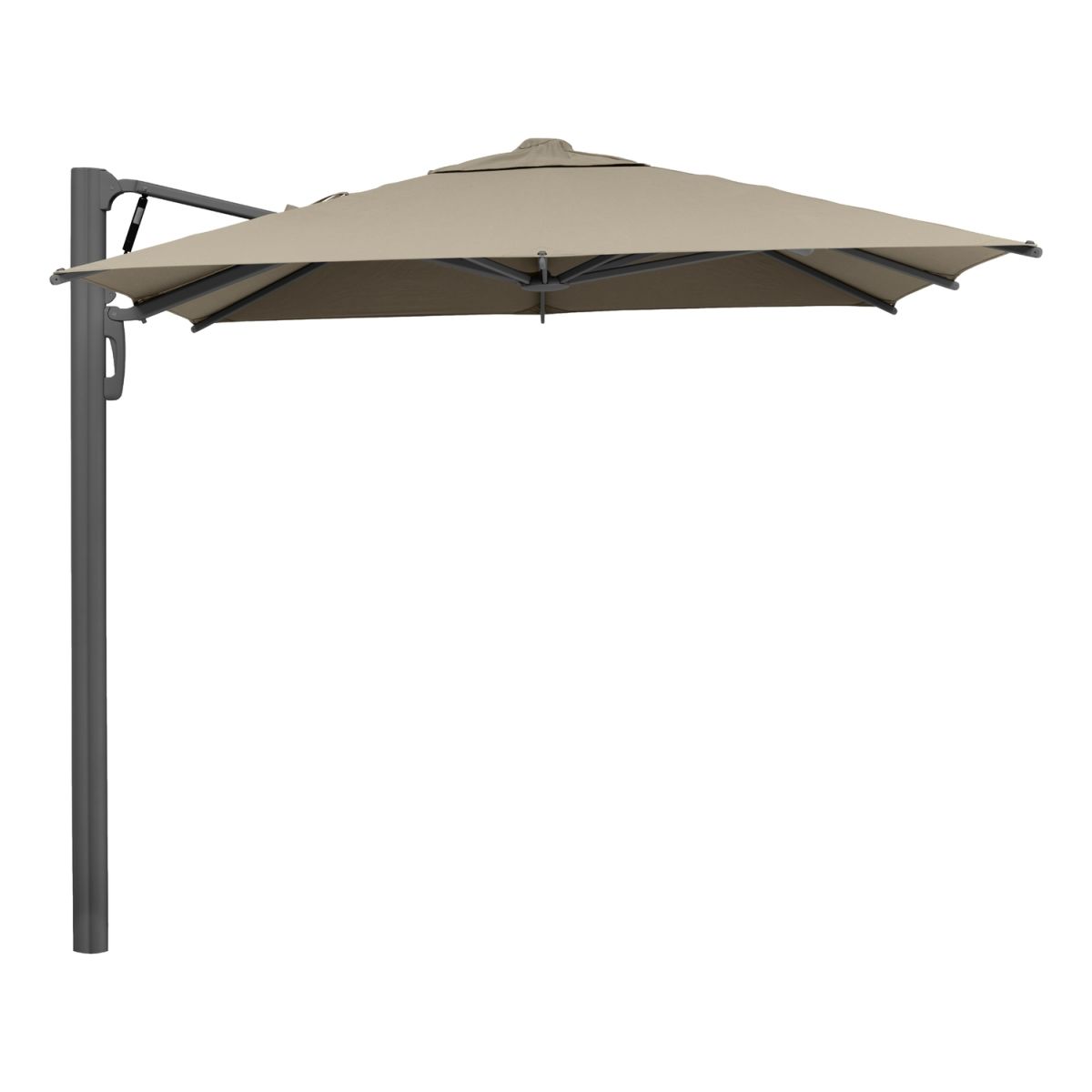Ampelschirm EASY CONTRACT 250x250x265 cm (LxBxH); khaki; Gestell anthrazit; quadratisch