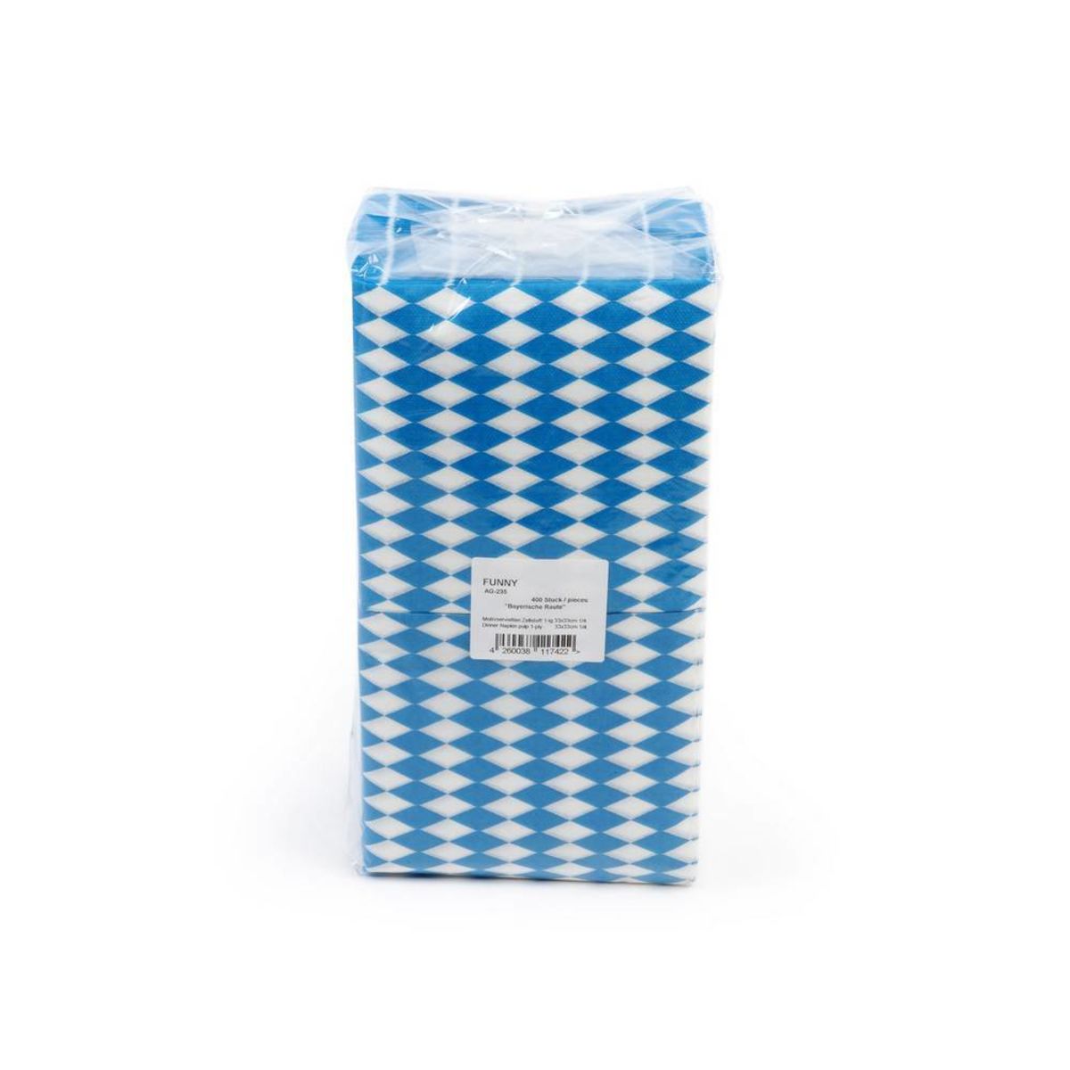 Plock Servietten Bay. Raute, 1-lg. 32x32 cm; 33x33 cm (BxL); mehrfarbig; 4000 Stück / Pack