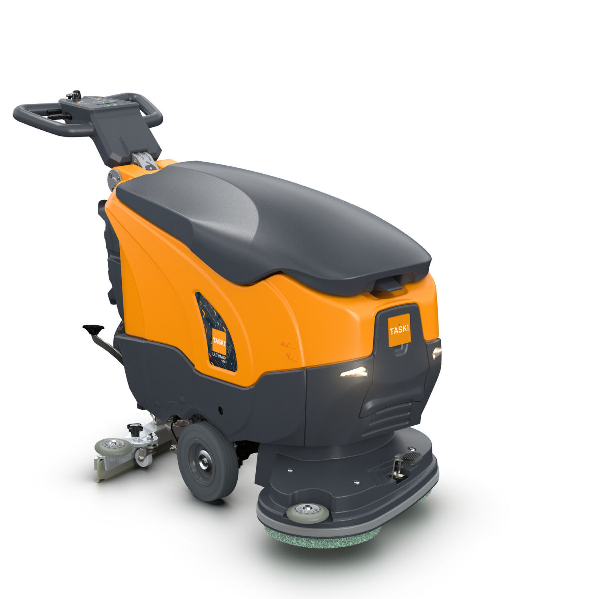 Diversey ULTIMAXX 900 DD55 P BMS 13A Li-Ready, Next-Gen Scheuersaugmaschine, antriebslos, 20L Tank und 55cm Doppelscheibe orange/grau