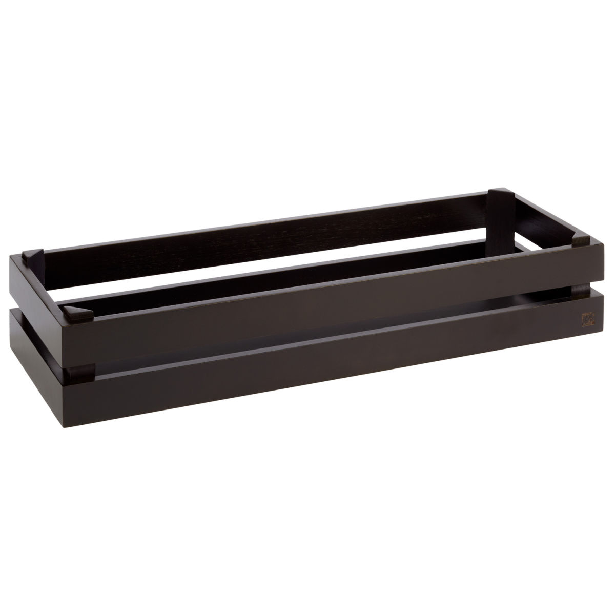 APS Holzbox SUPERBOX, Akazienholz GN 2/4 GN 2/4, 55.5x18.5x10.5 cm (LxBxH); schwarz; rechteckig