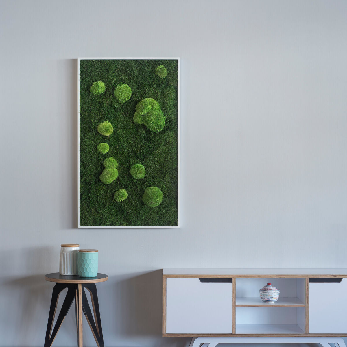 styleGREEN Wald- und Kugelmoosbild 100x60cm 100x60 cm (LxB); grün