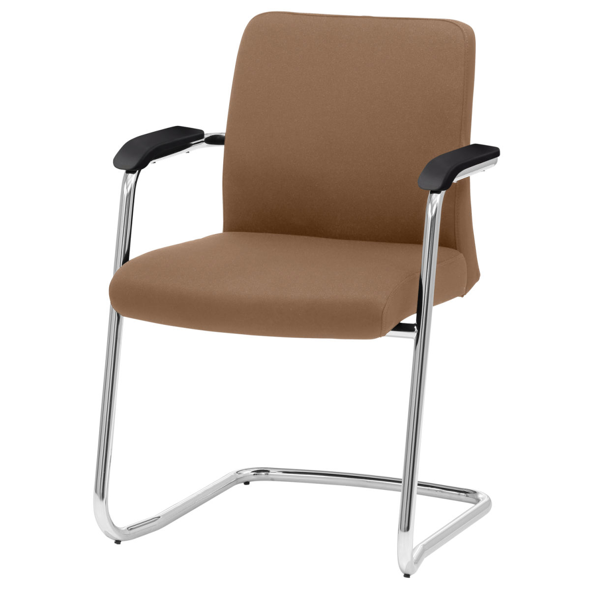 Mayer Sitzmöbel Konferenzstuhl Besucherstuhl Freischwinger 60.5x58x86 cm (BxTxH); Sitz hellbraun
