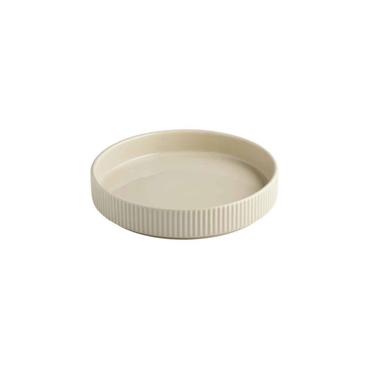 APS Teller / Schale -THE GRID-; 20x20x4 cm (LxBxH); beige; rund; 3 Stück / Pack