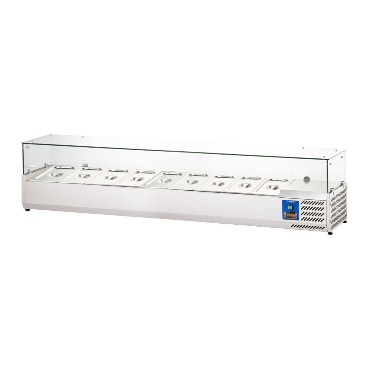 Stalgast Kühlaufsatzvitrine, 9x GN 1/3 200x40x39.5 cm (BxHxT); silber