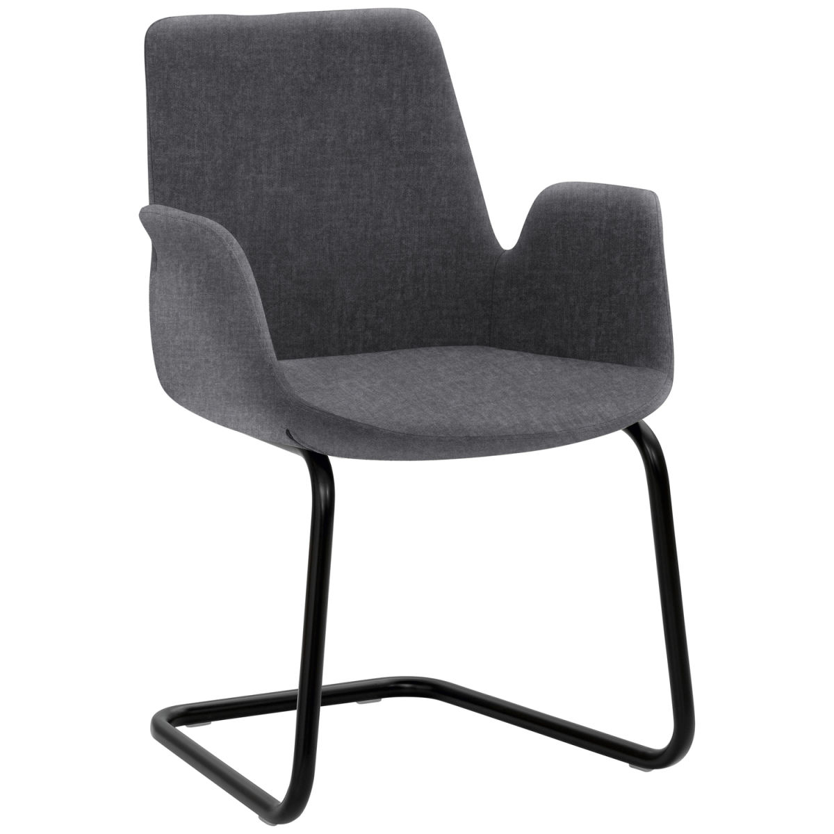 Mayer Sitzmöbel Sessel 2009 Polyester-Stoff, mit Armlehnen 58x56x86 cm (BxTxH); Sitz anthrazit, Gestell schwarz