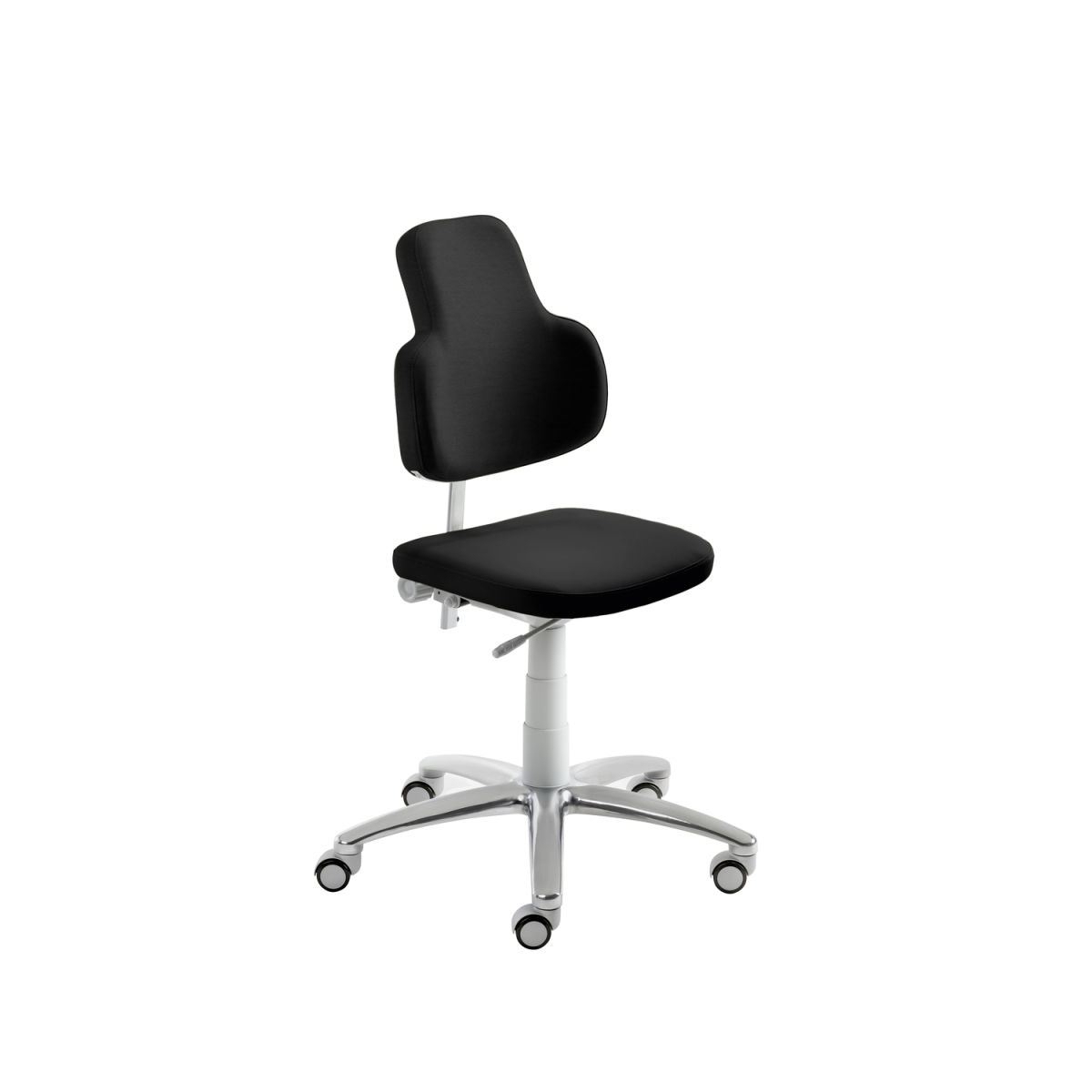 Mayer Sitzmöbel Drehstuhl 2206, desinfizierbar lichtgrau 62x88x60 cm (BxHxT); Sitz schwarz