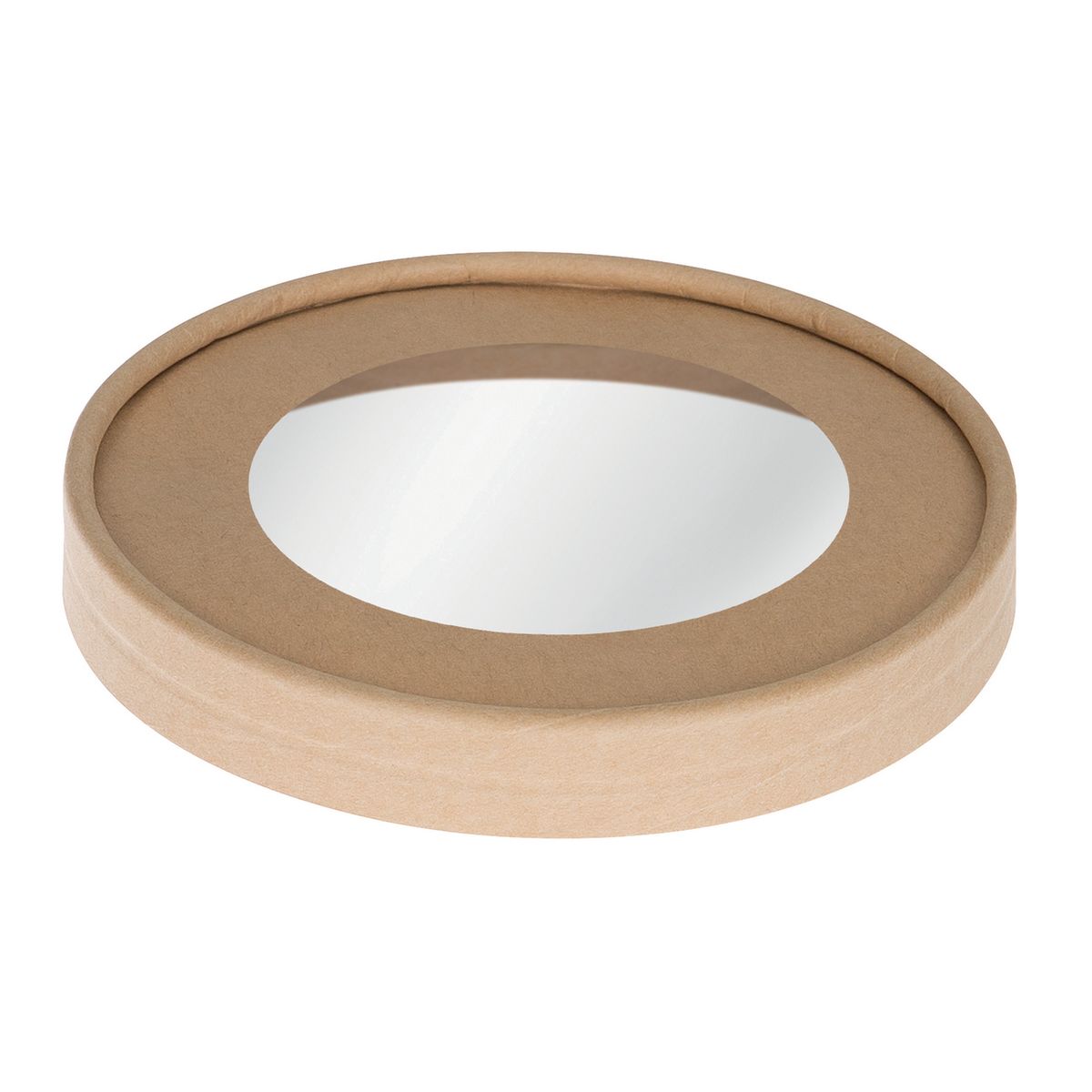 naturesse Deckel Kraft - mit Cellulose Sichtfenster 18.5 cm (Ø); braun; 150 Stück / Pack