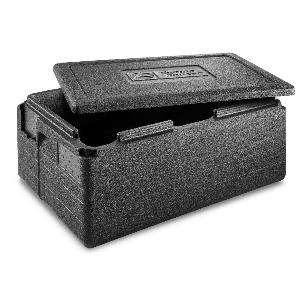 thermohauser EPP-Thermobox GN 1/1 Gastrostar inklusive Deckel - 5-farbiges Einsteckkartenset 40 l, 60x40x28 cm (LxBxH); schwarz