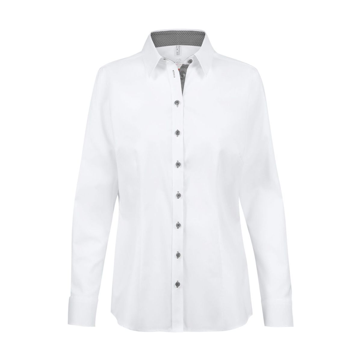 GREIFF Damen-Bluse 1/1 RF Modern 37.5 Kleidergröße 40; weiß/grau