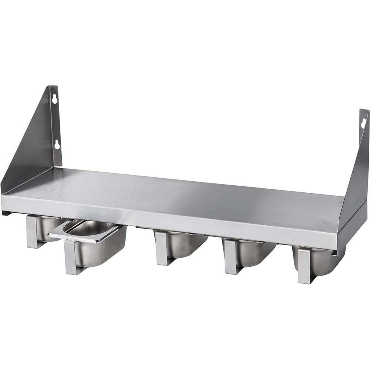 Stalgast Gewürzbord mit Gewürzboxen 62.9x25x20 cm (BxHxT); silber