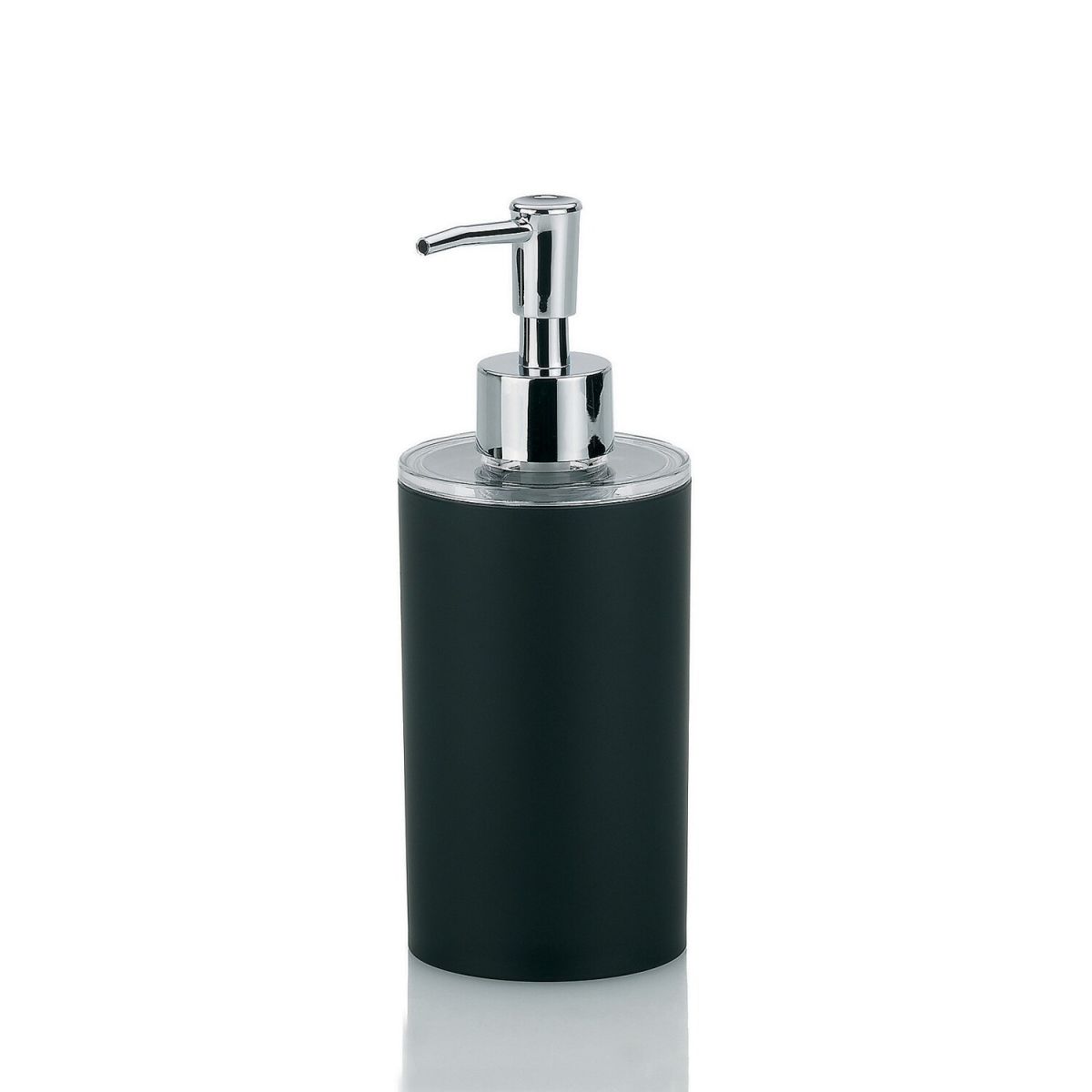 kela Seifenspender Dark ABS-Kunststoff 350 ml, 18.5 cm (H); schwarz; rund