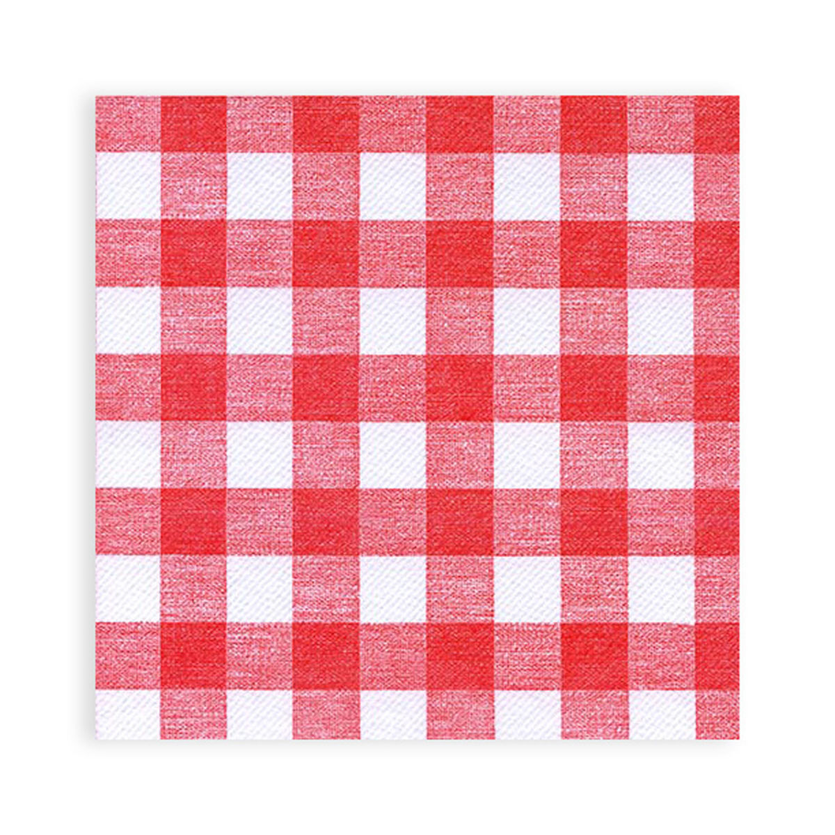 Plock Airlaid Motivserviette, kariert 40x40 cm (BxL); rot; 800 Stück / Pack
