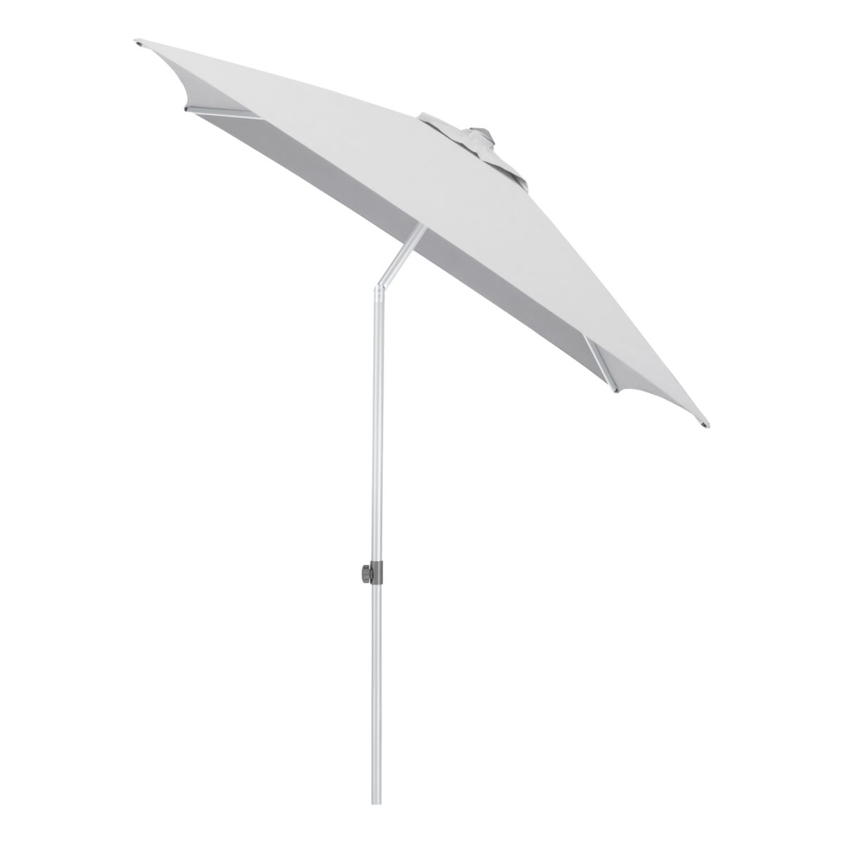 KETTLER Schirm UPF 50+ EASY PUSH, mit PU-Beschichtung; 200x200x250 cm (LxBxH); hellgrau; Gestell silber; quadratisch