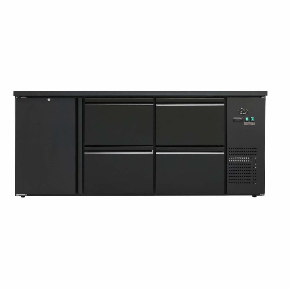 A&S Polarny Flaschenkühltisch 425 Liter, Schwarz; 425000 ml, 309000 ml, 200.5x84x52 cm (BxHxT); schwarz