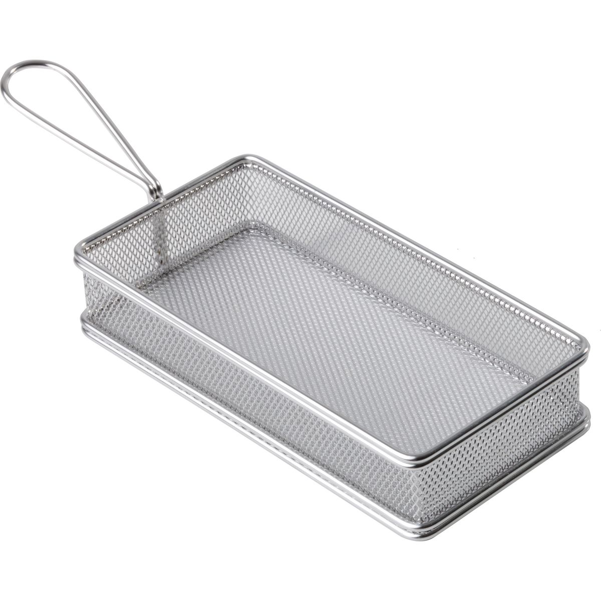 APS Servier-Frittierkorb SNACKHOLDER, Edelstahl, eckig; 24.5x10.5x4.5 cm (LxBxH); silber; rechteckig