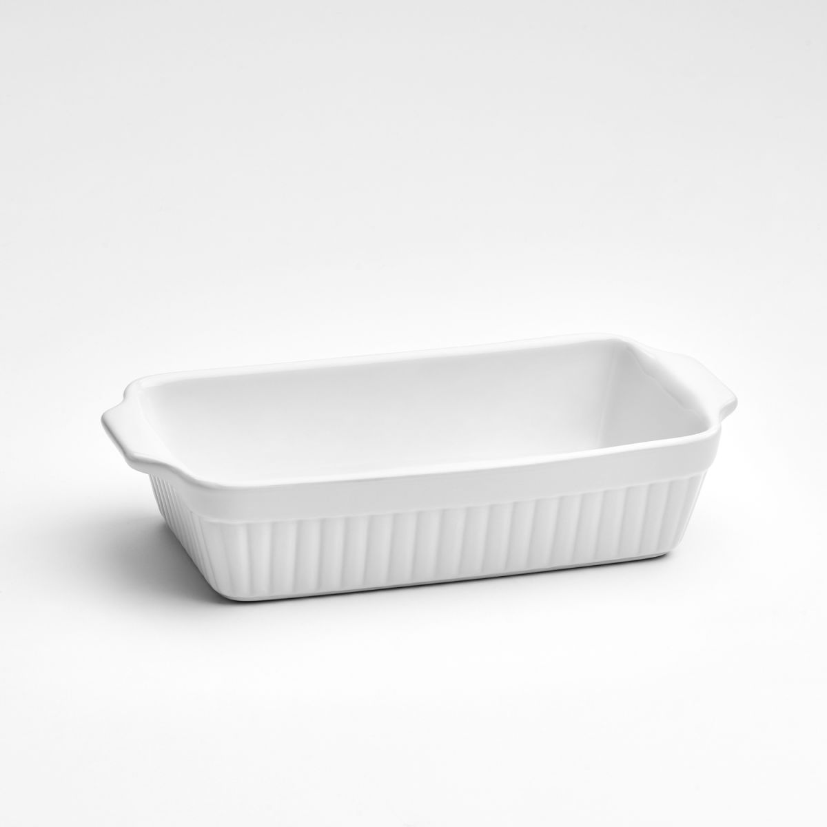 van Well Auflaufform mit Rillenstruktur 36x20x7,5 cm 2650 ml, 30x16x6.5 cm (LxBxH); weiß; rechteckig; 12 Stück / Pack