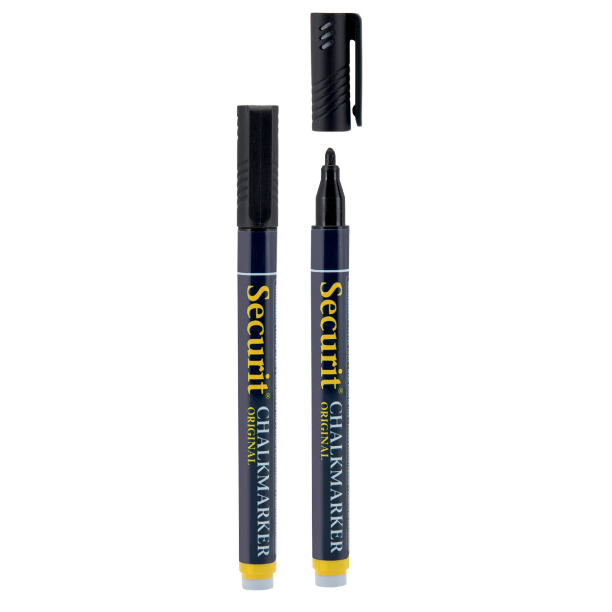 Set di 2 pennarelli a gesso liquido Punta a proiettile 1-2mm Securit; 1.5 cm (L), lunghezza carattere 15 mm; nero