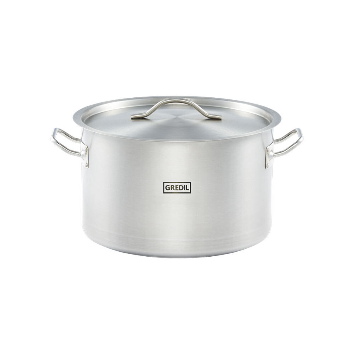 Gredil Suppentopf mittelhohe Form Serie ECO, inkl. Deckel 16.1 l, 32x20 cm (ØxH); silber
