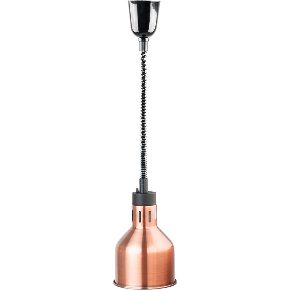 Stalgast Wärmelampe zur Deckenbefestigung, 0,25 kW, Ø 173 mm 17.5 cm (Ø); schwarz/kupfer