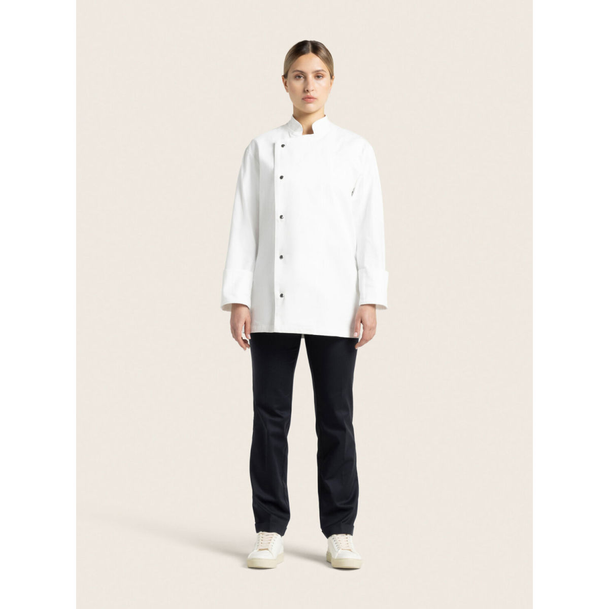 KAYA&KATO Kochjacke langarm RIVOLI Kleidergröße XL; weiß