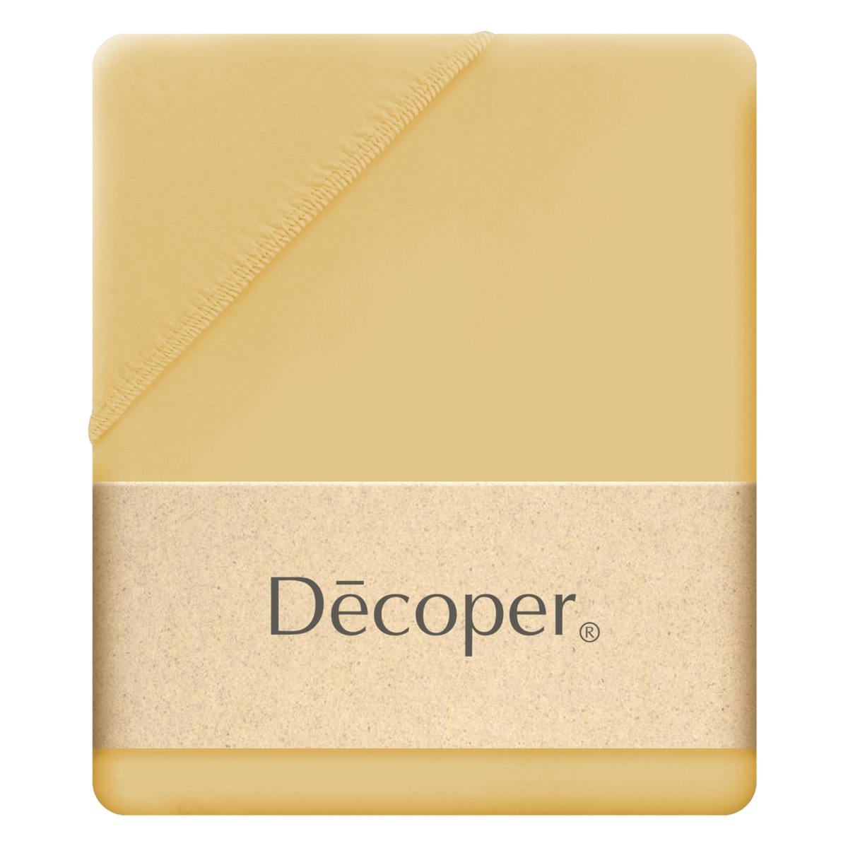 Decoper Decoper ® Mako-Feinjersey Spannbettlaken aus 100% Baumwolle 120x200 cm (BxL); senf