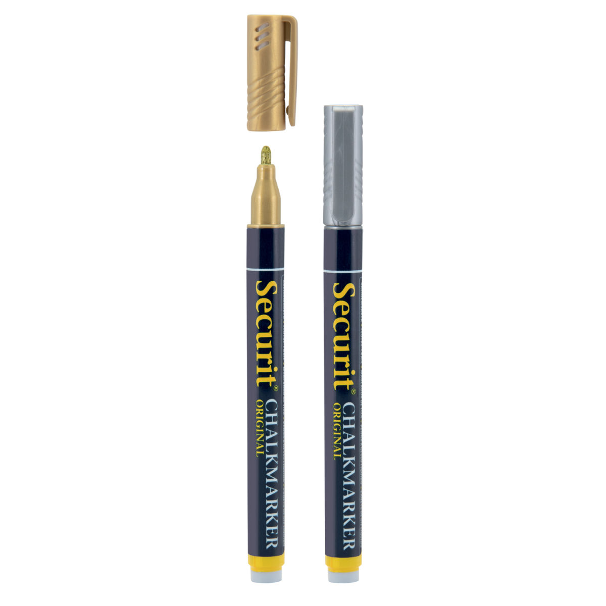 Set di 2 pennarelli a gesso liquido Punta a proiettile 1-2mm Securit; 1.5 cm (L), lunghezza carattere 15 mm; multicolore