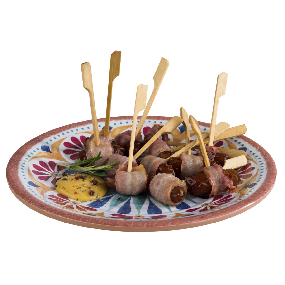 APS Plat bord ARABESQUE ; 21.5x2 cm (&Oslash;xH); beige/blauw; rond