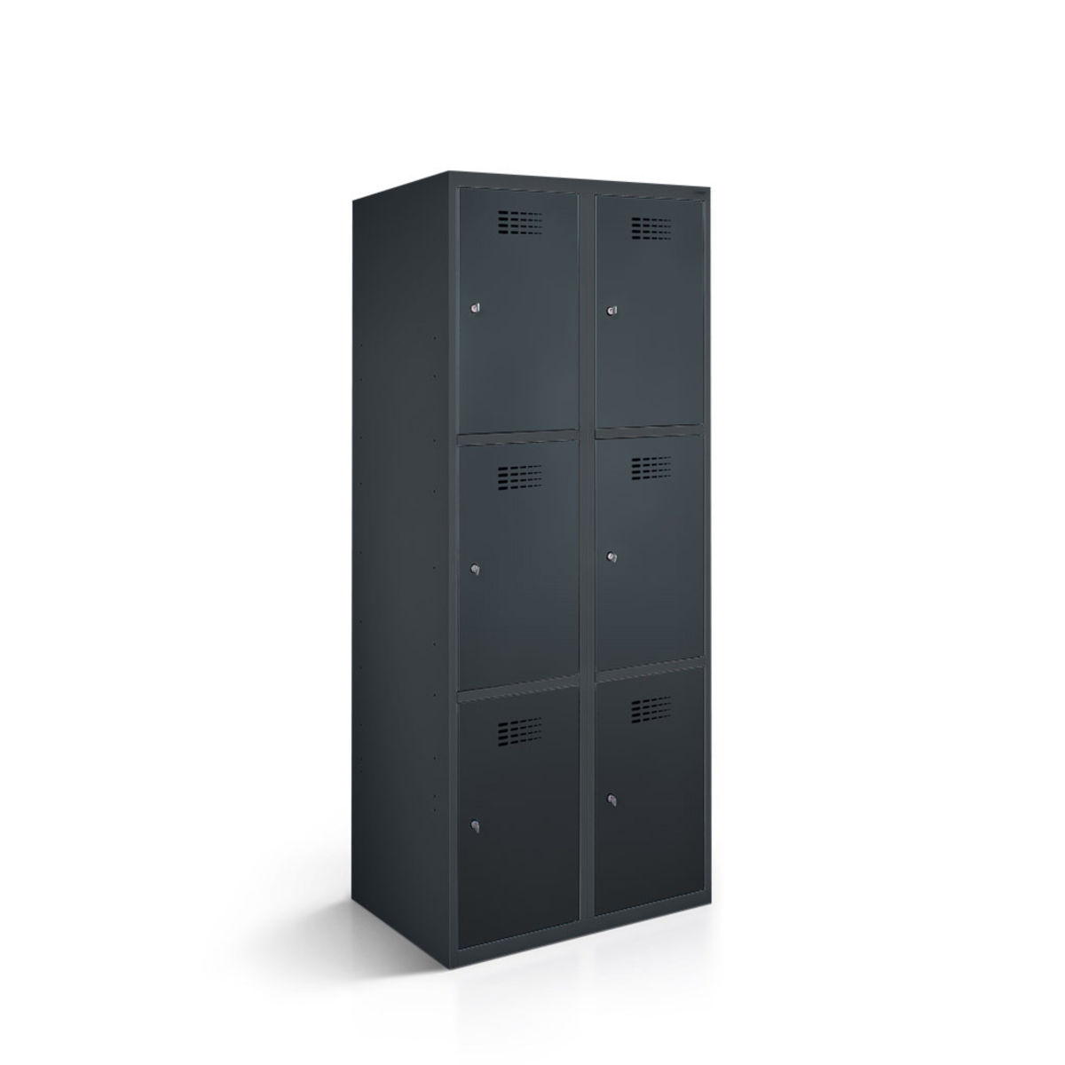 rotstahl Fächerschrank 6 Fächer mit anthrazitgrauem Korpus 80x50x180 cm (BxTxH); anthrazit