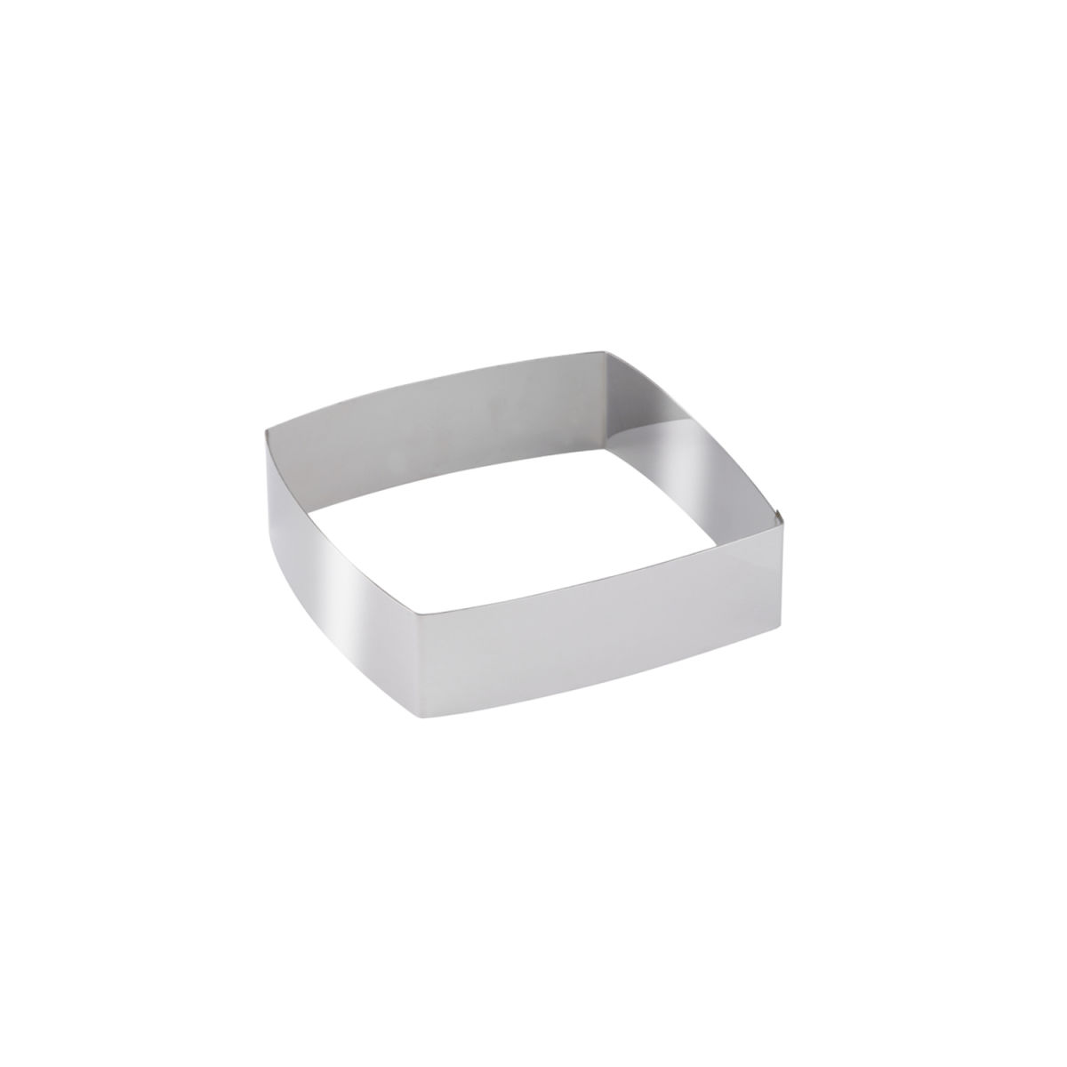 Schneider Dessert-/ Tortenring Viereck gewölbt 14x5 cm (LxH); edelstahl